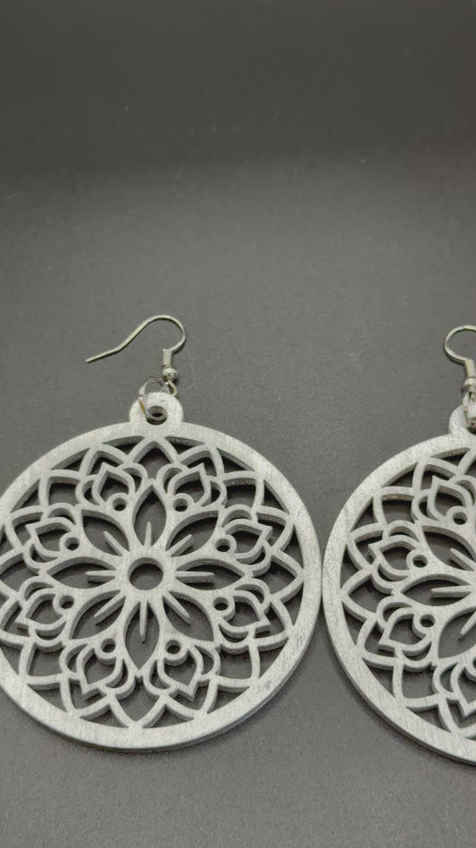 Beautiful Woodcut Earrings